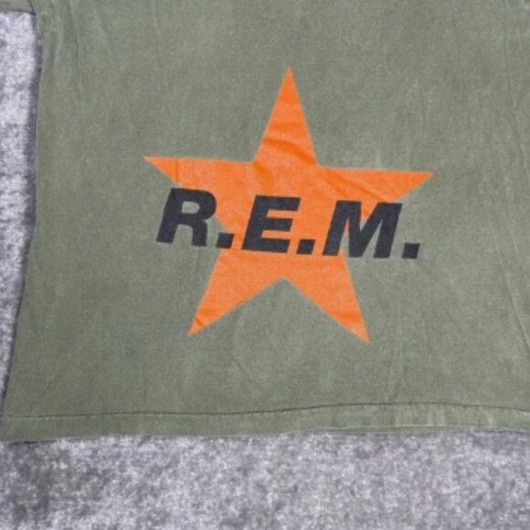 1995 R.E.M. Monster Shirt XL Green Star REM True Vintage Fruit of the‎ Loom - Picture 8 of 10